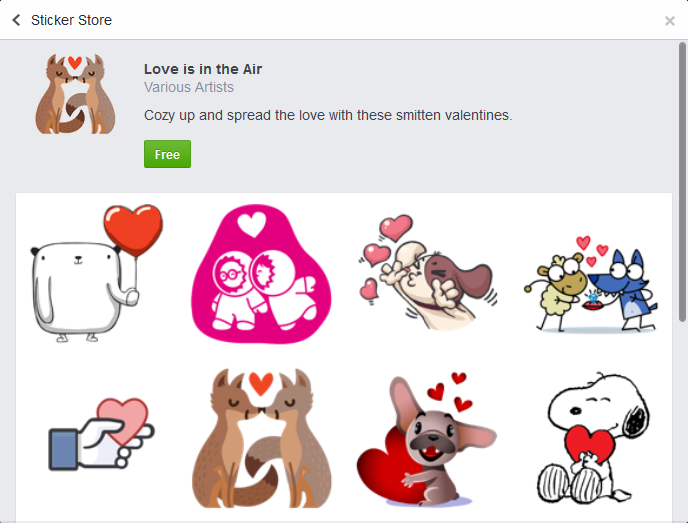  'Love is in the Air' And 'Mugsy In Love': Facebook Adds 2 Valentine's Day Special Sticker Packs