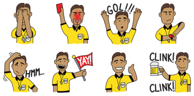 The Ref Facebook World Cup 2014 Sticker