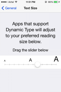 iPhone Dynamic Type Settings - Facebook Messenger For iOS
