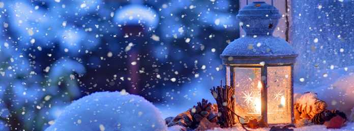 Snow winter lighting - Facebook Christmas Cover Photo