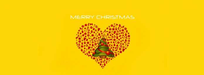 Yellow Heart - Facebook Christmas Cover Photo