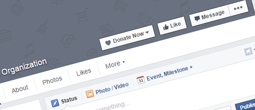 Donate button - Facebook Page