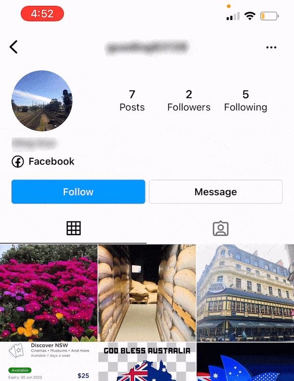 Instagram is testing a feature that enables users to add their Facebook profile links in the bio section